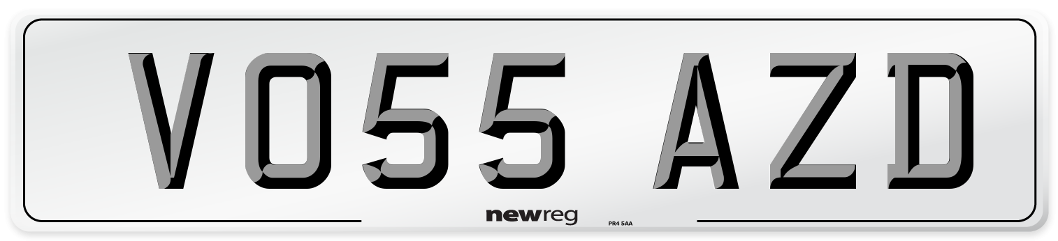 VO55 AZD Number Plate from New Reg